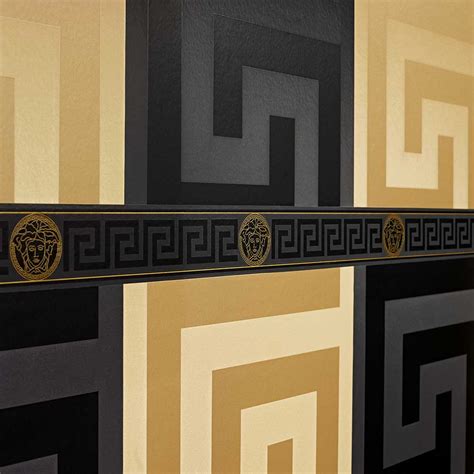 versace large greek key wallpaper black|black greek key wallpaper.